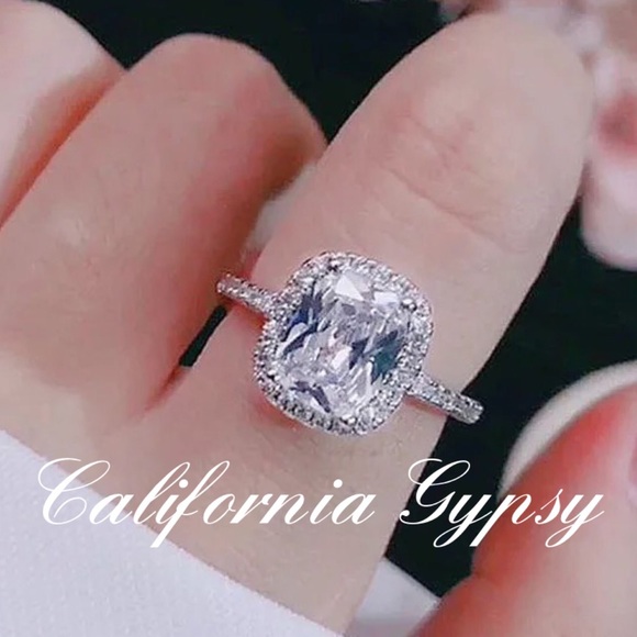 925 Silver Halo Ring - Picture 2 of 4